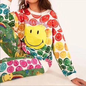 Farm Rio x Smiley Rainbow Sweatshirt